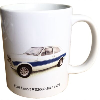 Ford Escort RS2000 Mk1 1973 - 11oz Ceramic Coffee Mug - Ideal Gift for the Ford Rally Car Enthusiast