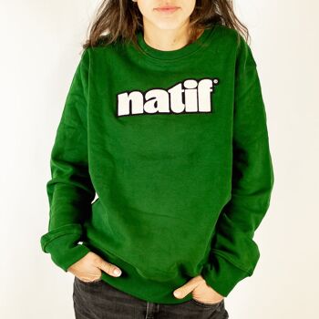 Sweat unisex col rond corde Natif Green Forest 3