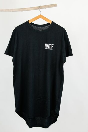 T-shirt unisex long Natif classique NOIR 5