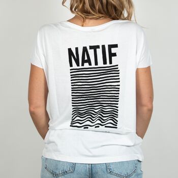 T-shirt blanc femme Natif classique fit Blanc 4