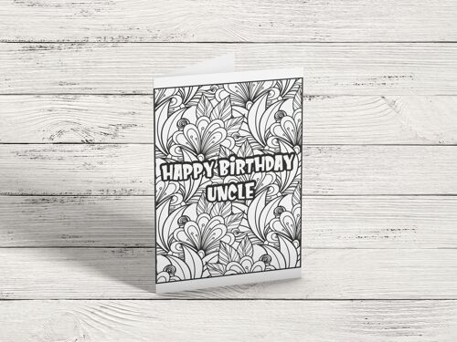 happy birthday coloring pages for uncle