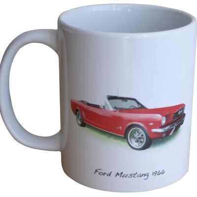 Ford Mustang Convertible 1966 - 11oz Ceramic Mug - Ideal Gift for the American Car Enthusiast