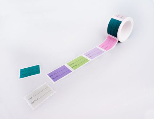 Day + Date Stamp Washi Tape - by The Completist
