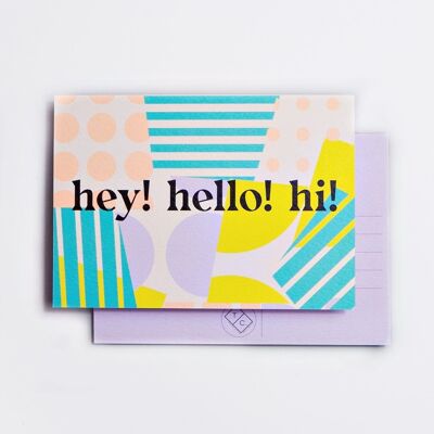Spots + Stripes Postcard - by The Completist