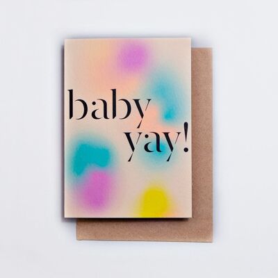 Babykarte mit Farbverlauf