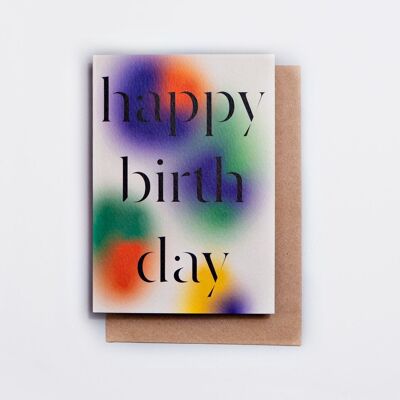 Geburtstagskarte mit Farbverlauf