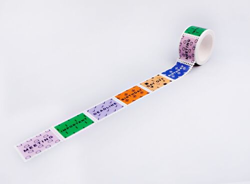Work Mix Stamp Washi Tape - by The Completist