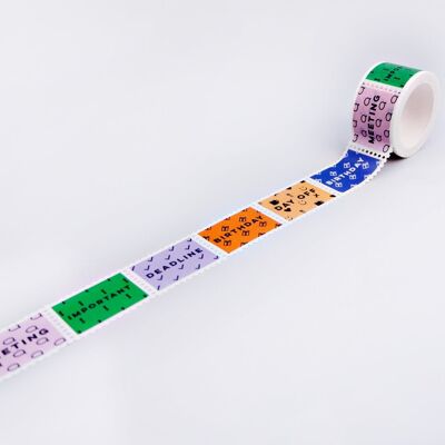 Work Mix Stamp Washi Tape - by The Completist