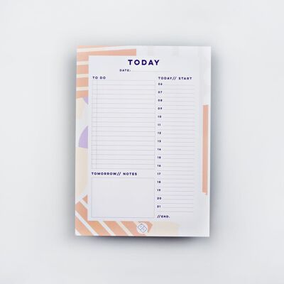 Spots + Stripes Daily Planner Pad - by The Completist