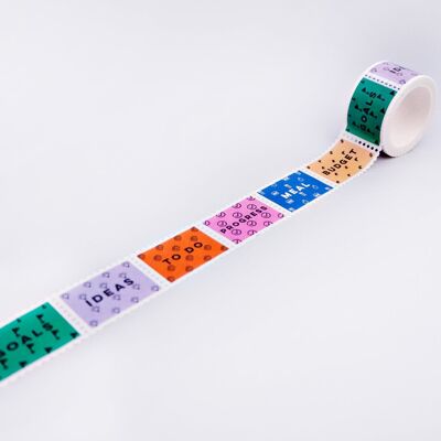 Get Organised Mix Stamp Washi Tape - by The Completist