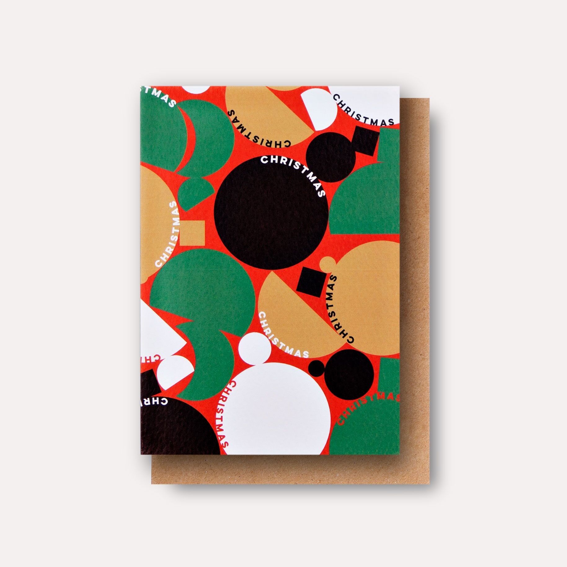 Biglietto natalizio con paesaggio lunare