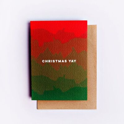 Tarjeta Christmas Yay Ombre - por The Completist