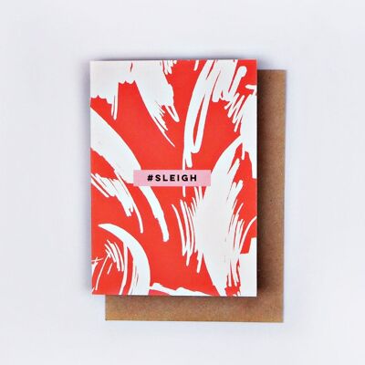 Weihnachtsschlitten-Scribble-Blumenkarte – von The Completist