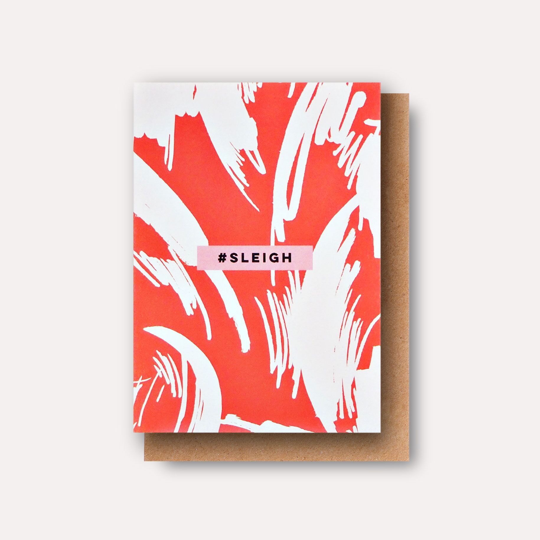 Slitta di Natale Scribble Flower Card