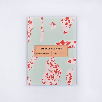 Terrazzo Shapes No.1 Livre de planification hebdomadaire non daté – par The Completeist