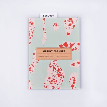 Terrazzo Shapes No.1 Livre de planification hebdomadaire non daté – par The Completeist 2