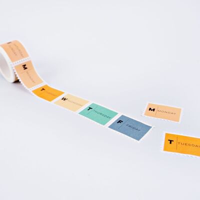 Washi Tape mit Stempel „Tage der Woche“ – von The Completist