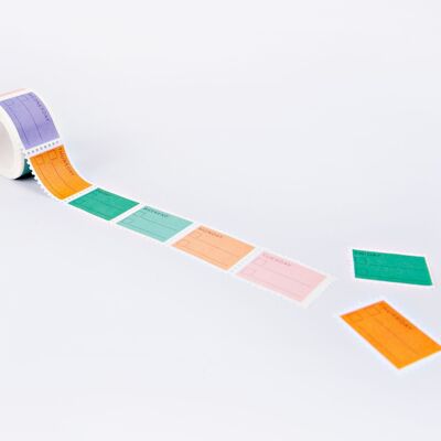 Pastellfarbene „Tage der Woche To Do“-Stempel-Washi-Tape – von The Completist