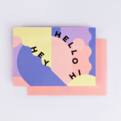 Pastellfarbene Miami-Postkarte – von The Completist