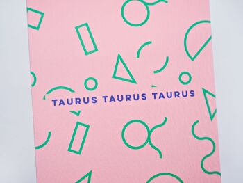 Carte d'anniversaire Memphis Taurus Astro 3