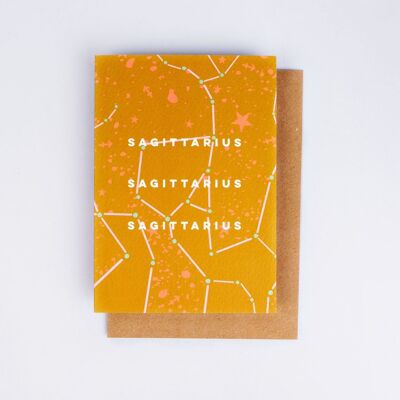 Cosmic Sagittarius Astro Birthday Card