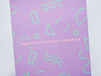 Carte d'anniversaire Memphis Aquarius Astro 3