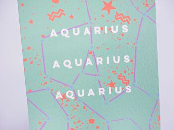 Carte d'anniversaire Cosmic Aquarius Astro 3