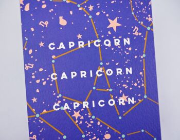 Carte d'anniversaire cosmique Capricorne Astro 3