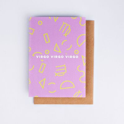 Memphis Virgo Astro Birthday Card