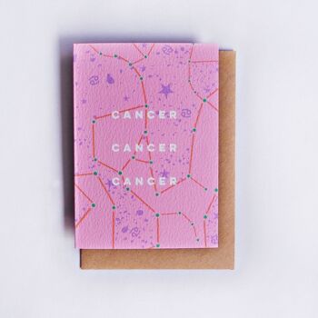 Carte d'anniversaire Cosmic Cancer Astro 1