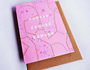 Carte d'anniversaire Cosmic Cancer Astro 2