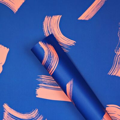 Papel de regalo con pincel azul - de The Completist