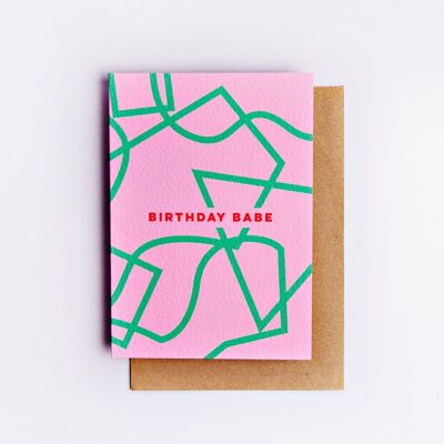 Carte de formes de bébé d'anniversaire