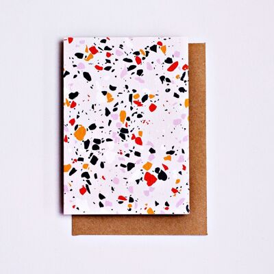 Mustard Terrazzo Art Card - by The Completist