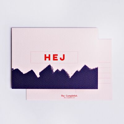 Postal Red Navy Hej - por The Completist