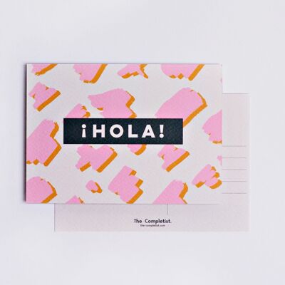 Pink Mustard Hola Postcard - by The Completist