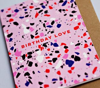 Carte d'amour d'anniversaire de terrazzo 2