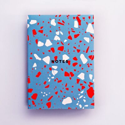 Blue Terrazzo Slimline Notebook - by The Completist