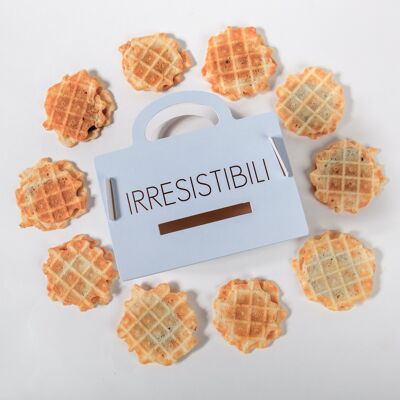 IRRESISTIBILI - CRISPY WAFFLES AND PIEDMONT GIANDUIA DARK CHOCOLATE 90gr