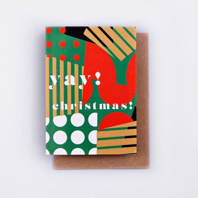 Spot Stripe Christmas Card