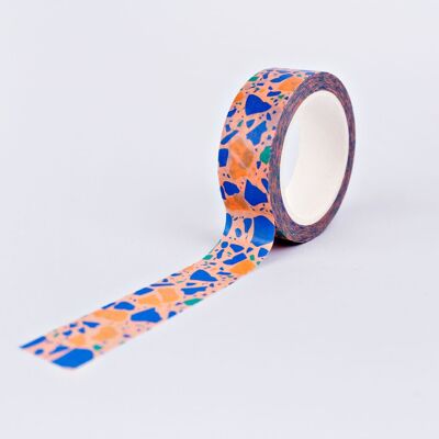 Ruban Washi Terrazzo Pêche