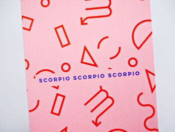 Carte d'anniversaire Memphis Scorpio Astro 3