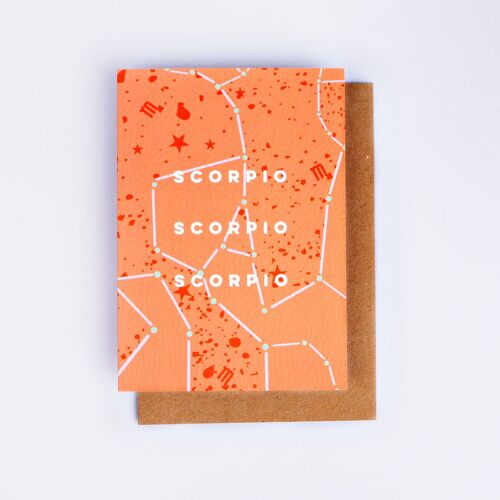 Cosmic Scorpio Astro Birthday Card