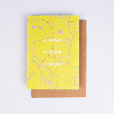 Cosmic Virgo Astro Birthday Card