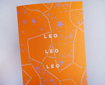 Carte d'anniversaire Cosmic Leo Astro 3