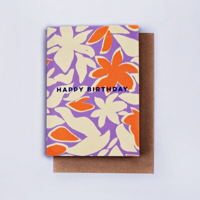 Carte d'anniversaire tropicale