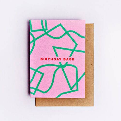 Birthday Babe Shapes Card