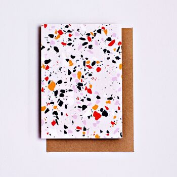 Carte d'art en terrazzo moutarde 1