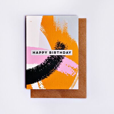 Rosa Senf-Strudel-Geburtstagskarte