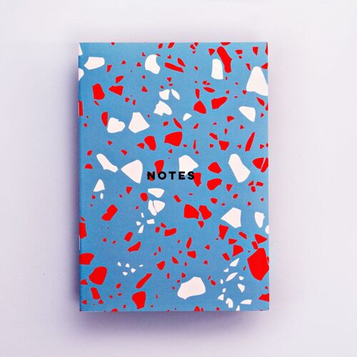 Blue Terrazzo Slimline Notebook